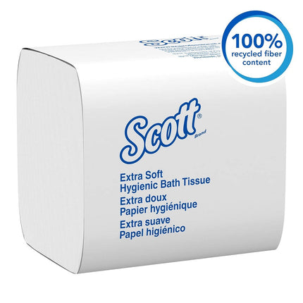 Kleenex® Hygienic Bathroom Tissue, 100% Recycled Fiber, W 4.5 x L 8.3, 48280