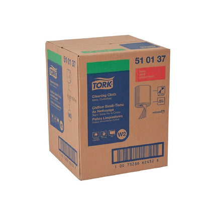 Tork® Premium Multipurpose Cleaning Cloth, 1-Ply, White, 500 Sheets/Roll, 1 Roll/Case, 510137
