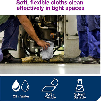 Tork® Industrial Cleaning Cloth, Centrefeed Maxi Roll Wiper, Grey, 500 Sheets/Roll, 520337