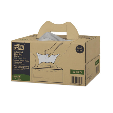 Tork Industrial Cleaning Cloth, 1 Ply, Grey, 520374