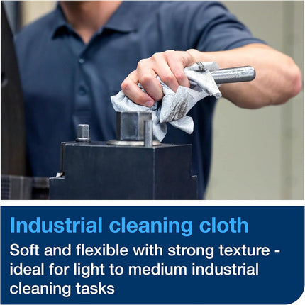 Tork Industrial Cleaning Cloth, 1 Ply, Grey, 520374