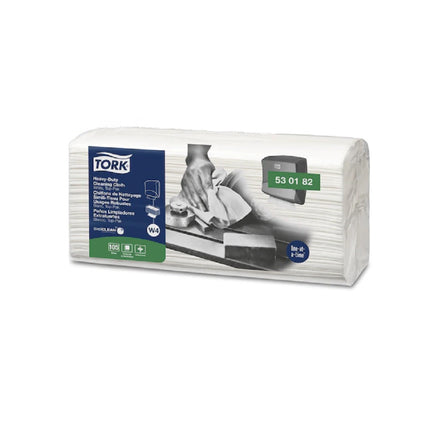 Tork® Heavy-Duty Cleaning Cloth, White, W4, 530182