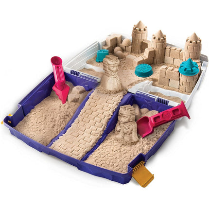 Kinetic Sand, Folding Sand Box, 2 lbs. Sand With Multi-Use Tools, Ages 3 and Up