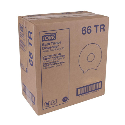 Tork® Single Jumbo Bath Tissue Roll Dispenser, Plastic, Smoke, 66TR