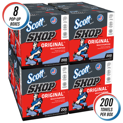Scott® Shop Towels Pop-Up Box, 75190