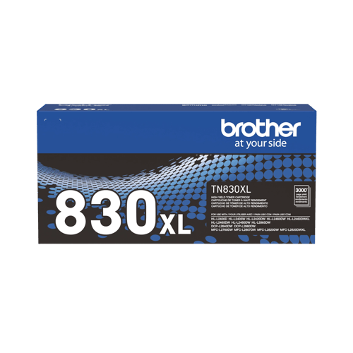 Brother Genuine TN830XL Toner Cartridge - High Yield - Black