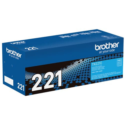 Brother TN221C Cyan Toner Cartridge, Standard Yield