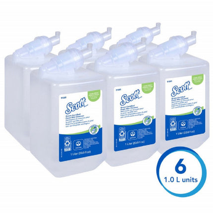 Scott® Essential Green Certified Foam Skin Cleanser, 6 Units, 1.0 L, 91565