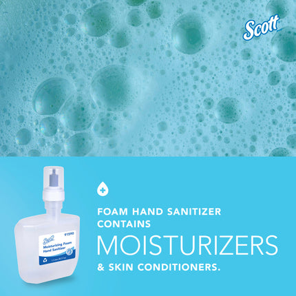 Scott Pro Moisturizing Foam Hand Sanitizer, E-3 Rated, Clear, Fresh Scent, 1.2 L, 91590