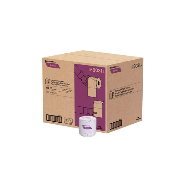 Cascades Pro Select™ Standard Bath Tissue, 2 Ply, 48 Rolls, B031