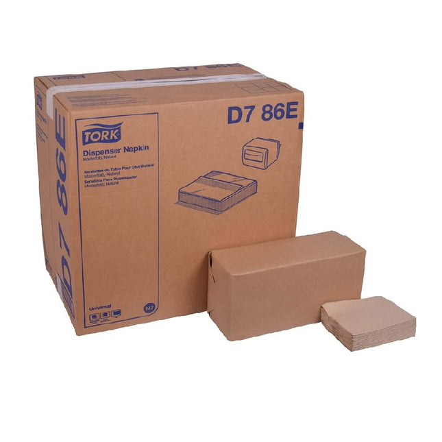 Tork® Universal Masterfold Dispenser Napkin, Overall Embossed, 1-Ply, 12" x 13" , Natural, D786E