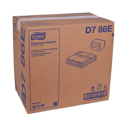 Tork® Universal Masterfold Dispenser Napkin, Overall Embossed, 1-Ply, 12" x 13" , Natural, D786E