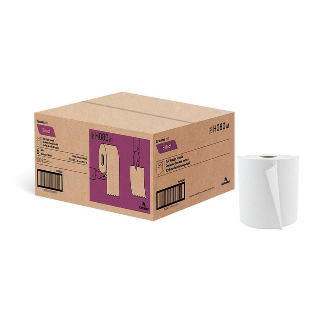 Cascades® Pro Select™ White Roll Paper Towels, 6 Rolls, H080