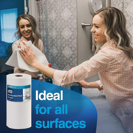 Tork Perforated Roll Towel, 2 Ply, Universal, 210 Sheets, White, HB1995A