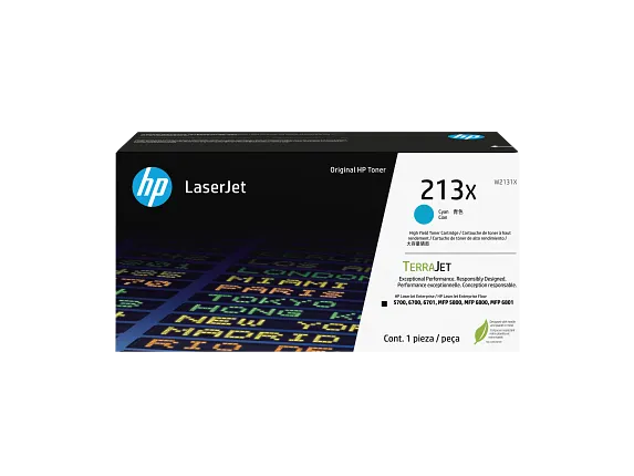 HP 213X High Yield Cyan Original LaserJet Toner Cartridge (W2131X) – For HP Color LaserJet