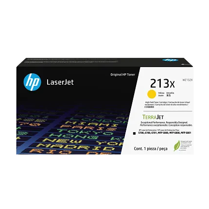 HP 213X High Yield Yellow Original LaserJet Toner Cartridge (W2132X) – For HP Color LaserJet