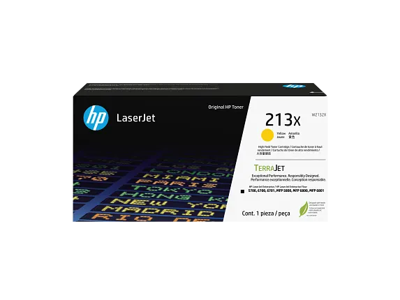HP 213X High Yield Yellow Original LaserJet Toner Cartridge (W2132X) – For HP Color LaserJet