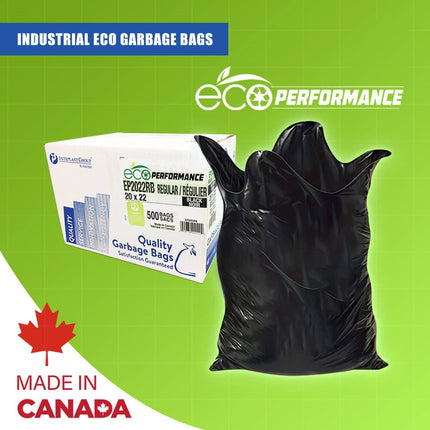 EcoPerformance Black Garbage Bags Eco-Logo CCD-126 / UL-126 - Black