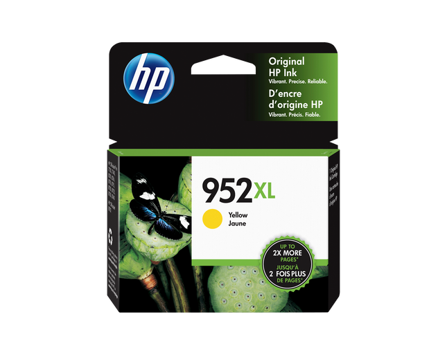 HP 952XL High Yield Yellow Original Ink Cartridge (L0S67AN#140)