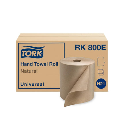 Tork® Universal Hand Towel Roll, Natural, 6 Rolls x 800 ft, RK800E