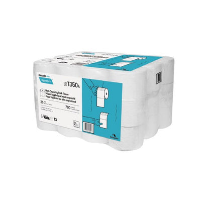 Cascades Pro Signature™ Toilet Paper, High-Capacity Roll, 2 Ply, 700 Sheets/Roll, 218' Length, T350