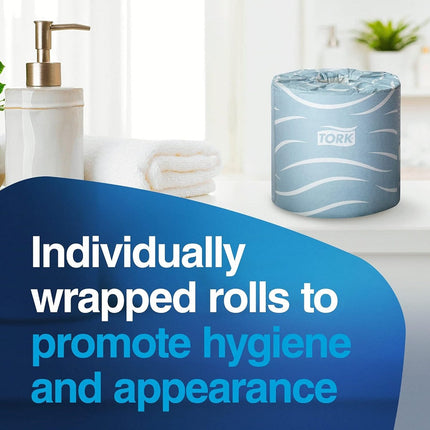 Tork® Advanced Bath Tissue Roll, 2-Ply, White, 500 Sheets, 48 Rolls, TM6130S