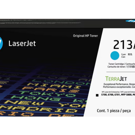 HP 213A Standard Yield Cyan Original LaserJet Toner Cartridge (W2131A) – For HP Color LaserJet
