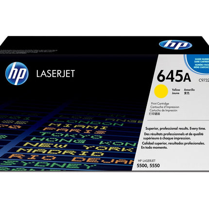 HP C9732A Yellow Toner Cartridge – High-Yield Original LaserJet Toner for HP Color LaserJet 5500/5550 Series