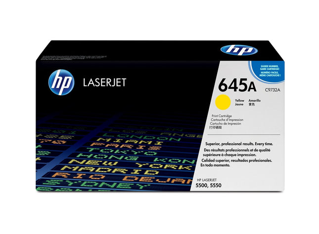 HP C9732A Yellow Toner Cartridge – High-Yield Original LaserJet Toner for HP Color LaserJet 5500/5550 Series