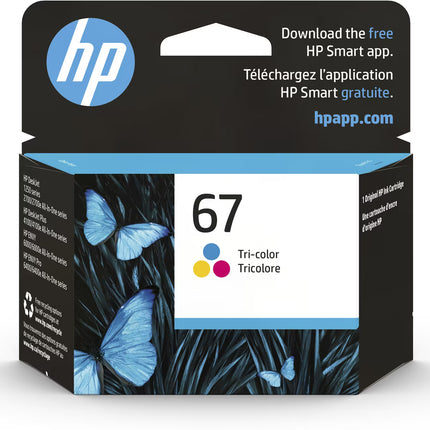 HP 67 Tri-Color Ink Cartridge (HP-3YM55AN) – For HP DeskJet 4140 Series and Compatible Printers