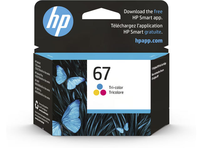HP 67 Tri-Color Ink Cartridge (HP-3YM55AN) – For HP DeskJet 4140 Series and Compatible Printers