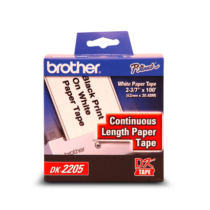 BROTHER DK2205 TAPE WHITE PAPER 2.4'' X 100