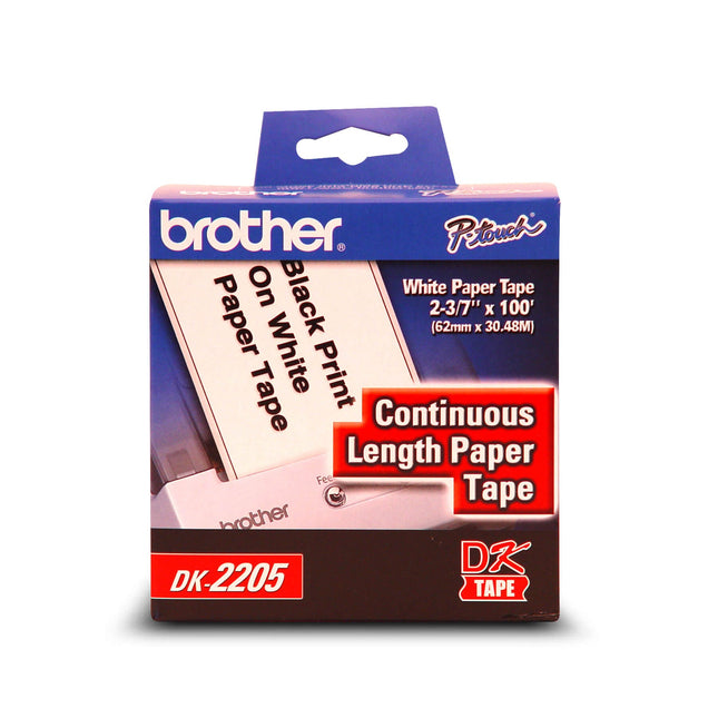 BROTHER DK2205 TAPE WHITE PAPER 2.4'' X 100