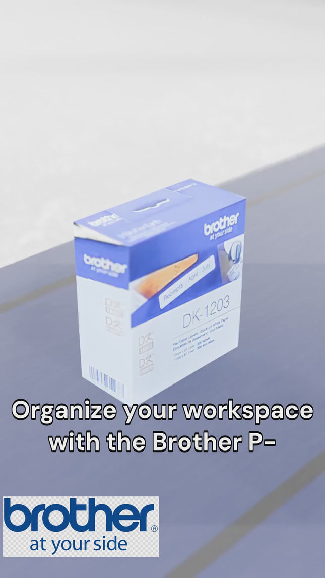 Brother DK-1203 File Folder Paper Label (300 Labels)   0.66" x 3.4" (17 mm x 87.1 mm)